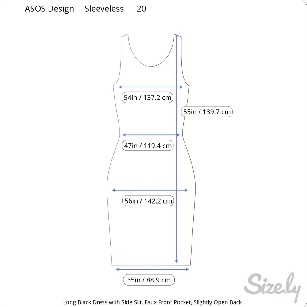 NWOT ASOS DESIGN Curve Black Dress - Picture 6 of 13